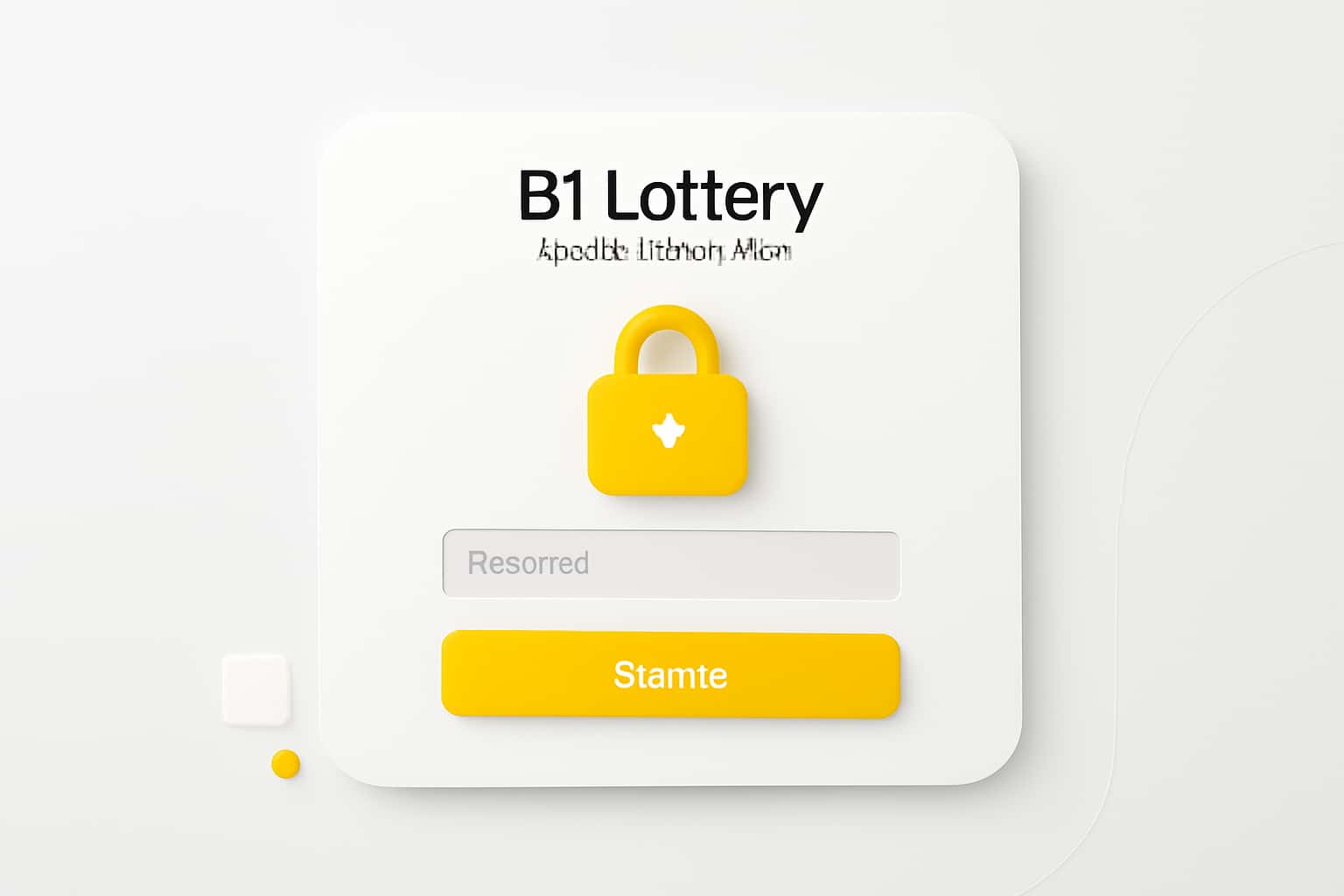 B1 Lottery Sign In & Dashboard Interface