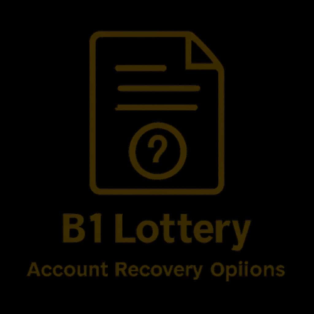 An icon representing B1 Lottery Account Recovery Options, designed with a professional approach.