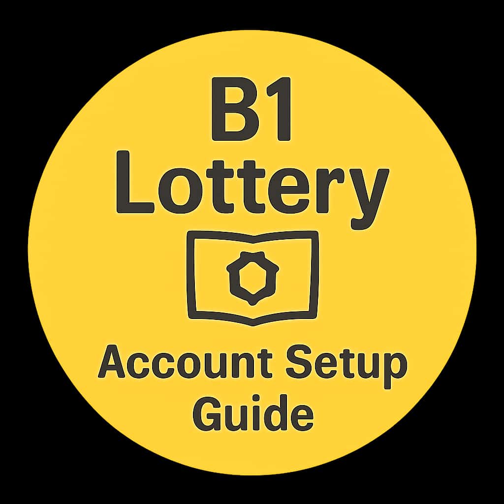 An icon indicating assistance with B1 Lottery account setup.