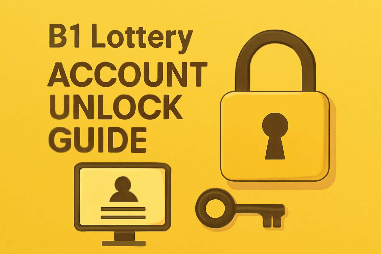 An illustration of the B1 Lottery Account Unlock process with informative visuals.