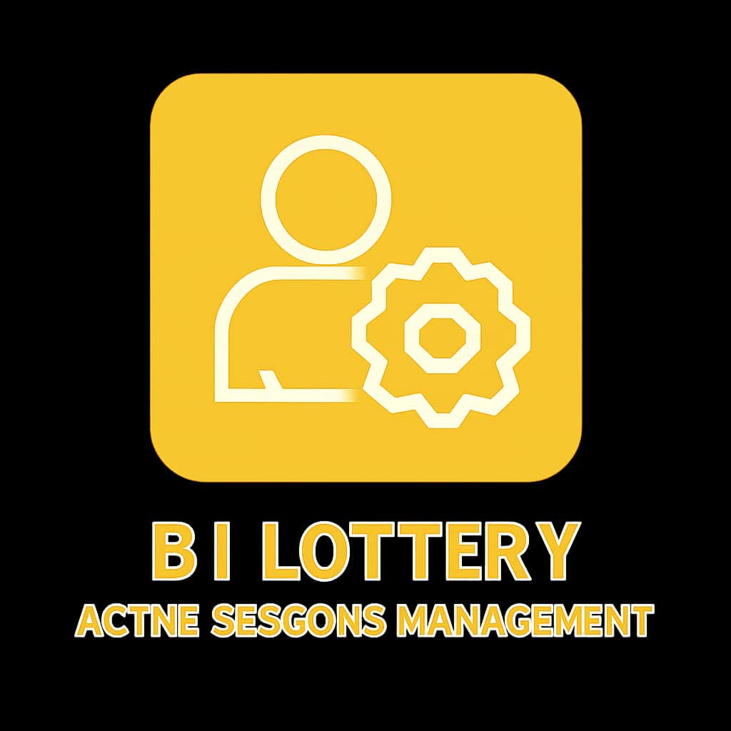 An icon depicting B1 Lottery Active Sessions Management with a focus on security.