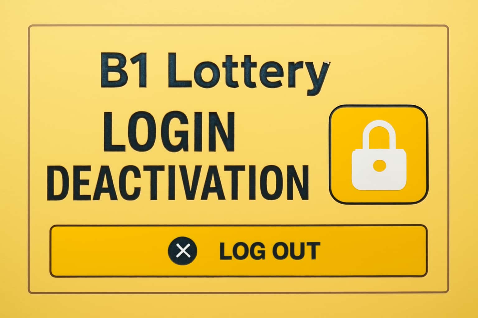An informative scene illustrating the concept of B1 Lottery Login Deactivation.