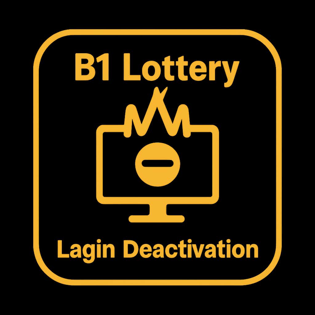 A professional icon representing B1 Lottery Login Deactivation.
