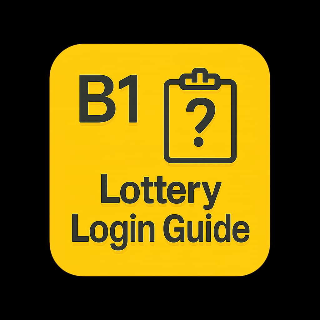 A professional icon for B1 Lottery Login Guide symbolizing assistance and guidance.