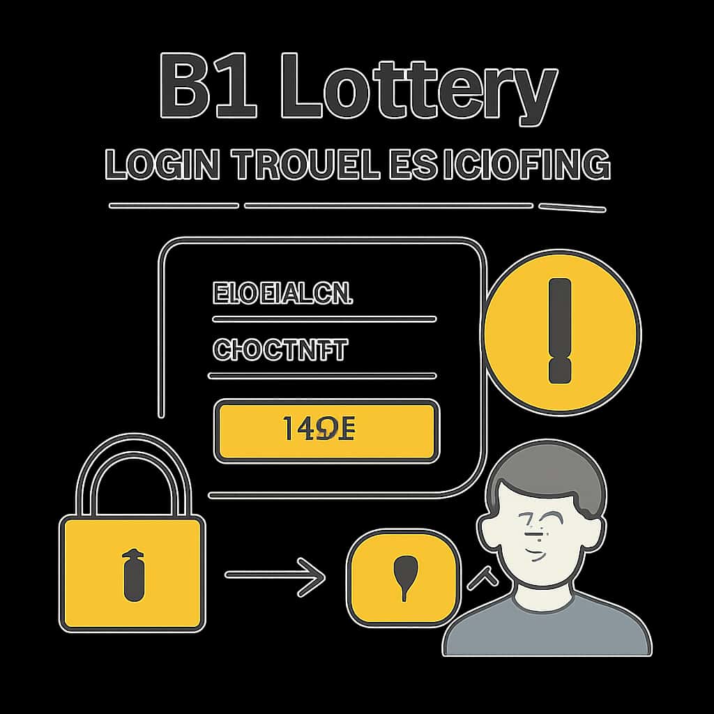 Diagram illustrating common B1 Lottery login issues and solutions.