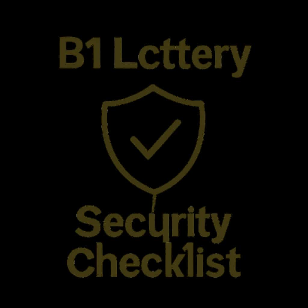 Icon representing B1 Lottery Security Checklist, emphasizing security and guidance.