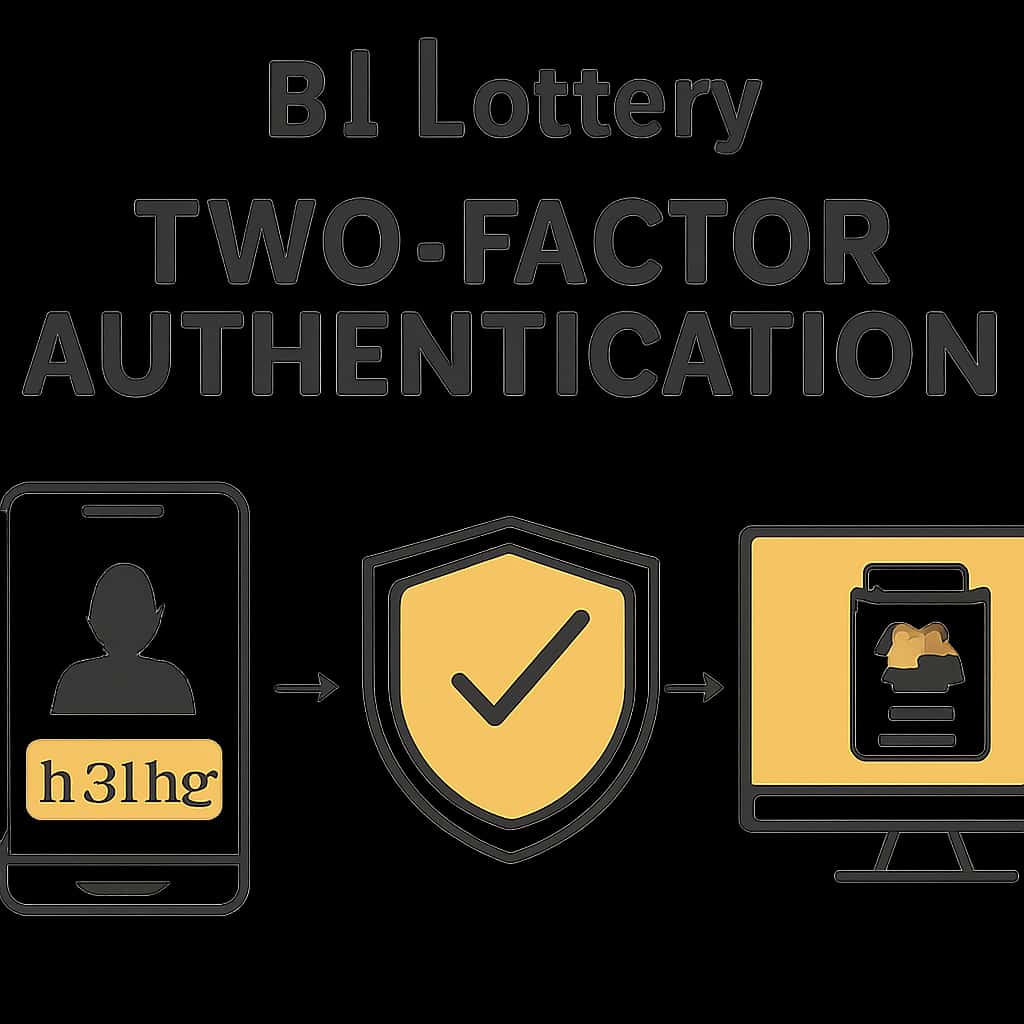 Diagram demonstrating the process of B1 Lottery Two-Factor Authentication.