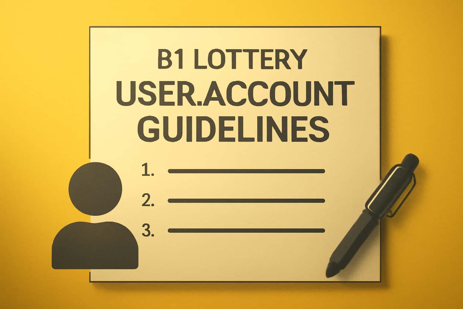 A conceptual representation of the B1 Lottery User Account Guidelines.