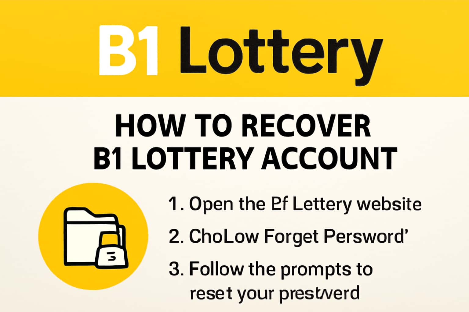 An informative scene illustrating the account recovery process for B1 Lottery.